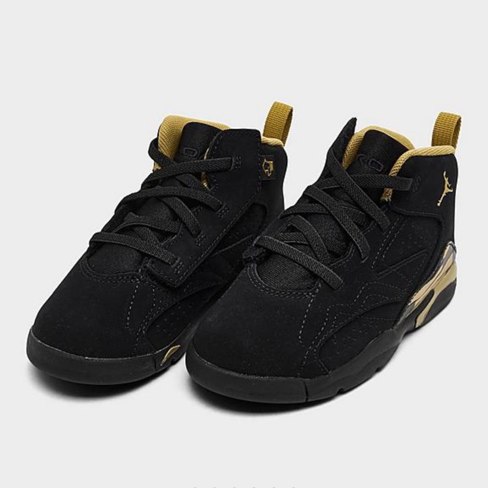 Nike Air Jordan Jumpman MVP Black/ Metallic Gold Toddler Size Sneaker Shoes - Picture 2 of 9